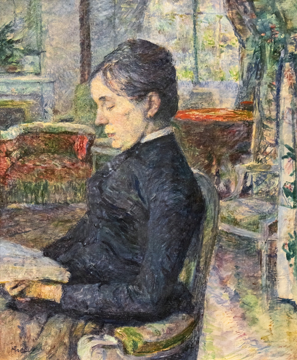 The Countess Adèle de Toulouse-Lautrec in her Salon at the Château Malromé in Detail Henri de Toulouse-Lautrec